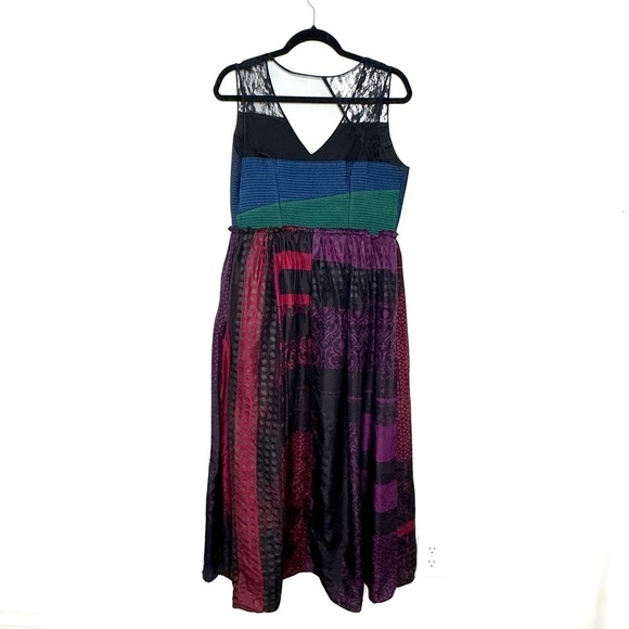 Anthopologie Rare “Montage Midi Dress” by Niki Mahajan Size 12 Orig Price $248 - Picture 2 of 13